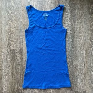 old navy ribbed tank top royal blue size medium